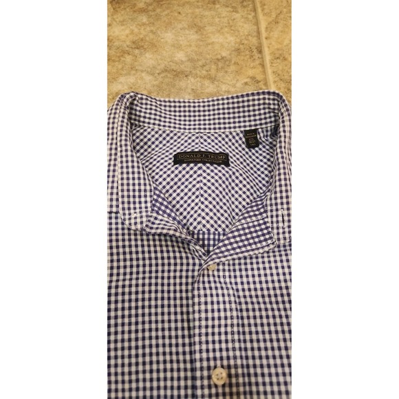Donald J Trump Button Up Signature Collection Long Sleeve Shirt. 17.5 TALL. EUC - Picture 5 of 7
